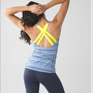 Lululemon Enhearten Tank Space Dye Twist Lullaby Ray. Size 10